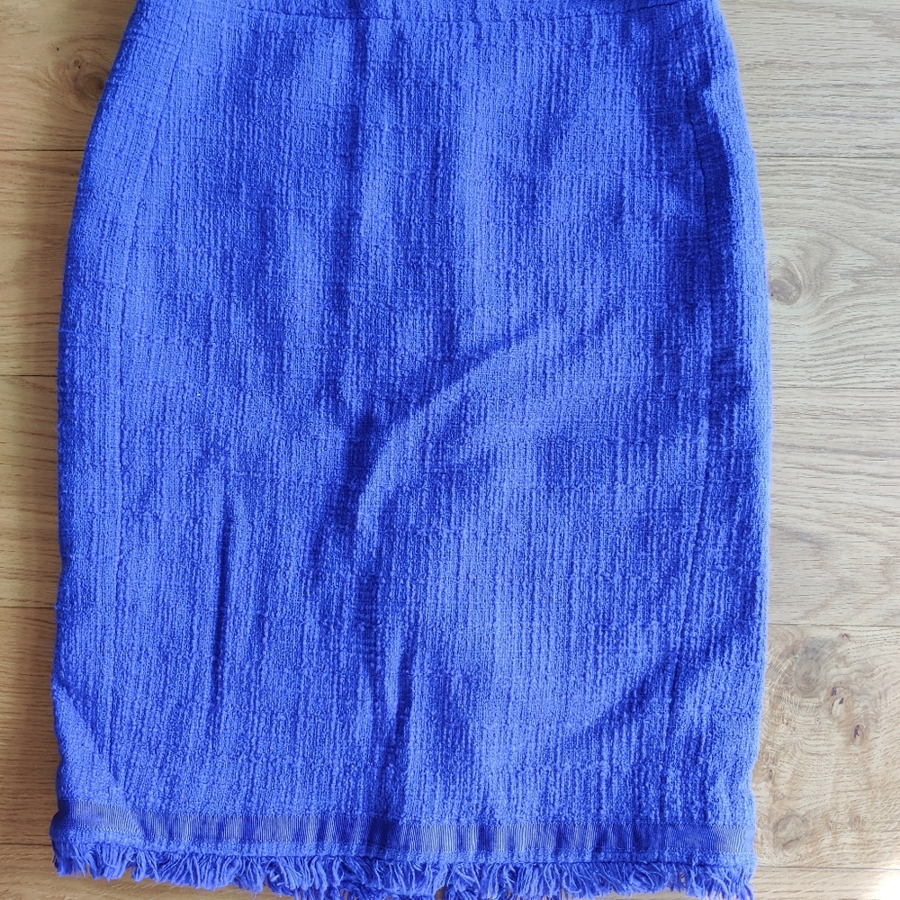 JCrew tweed skirt with fringe